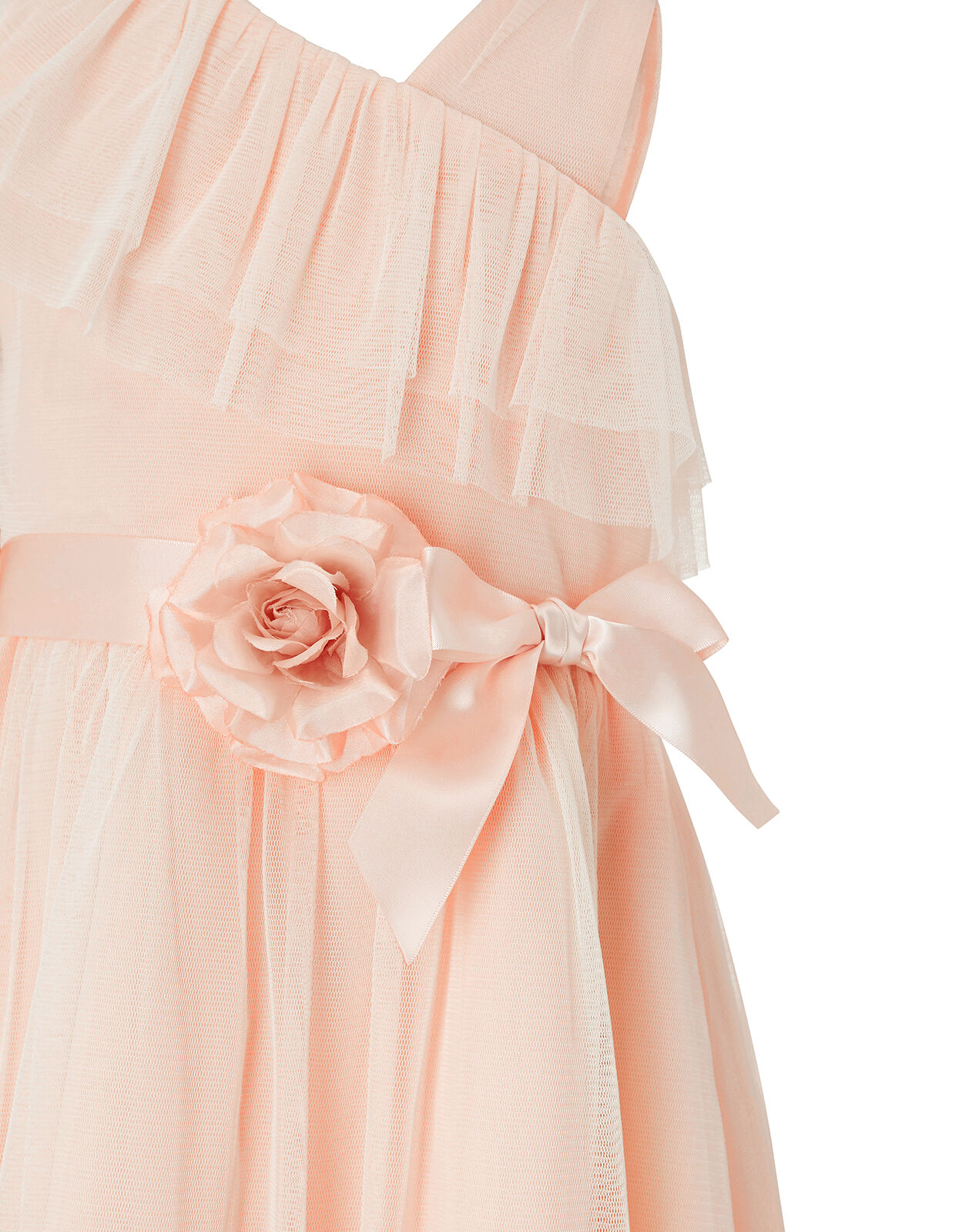 peach one shoulder dress