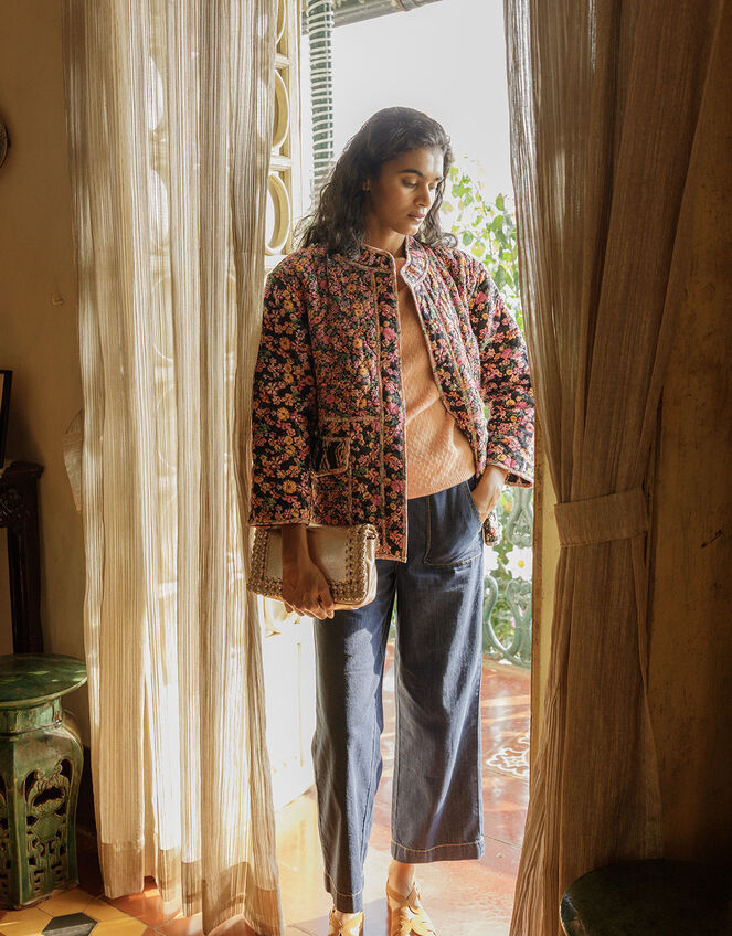 Caryn Pull-On Denim Crops main image 1
