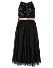 Truth Sequin Maxi Dress, Black (BLACK), large
