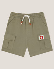 Jersey Cargo Shorts, Green (KHAKI), large