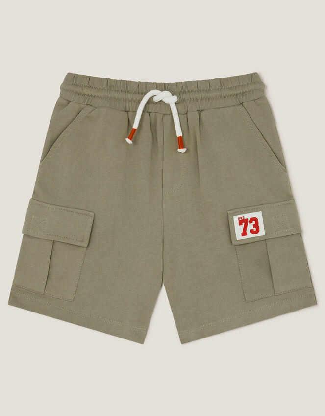 Jersey Cargo Shorts, Green (KHAKI), large