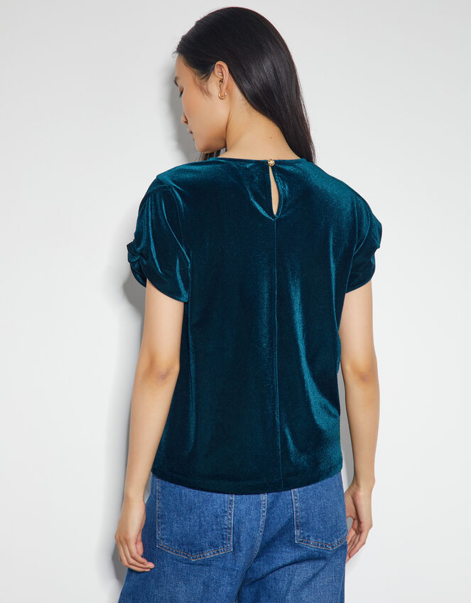 Viv Velvet T-Shirt , Teal (TEAL), large