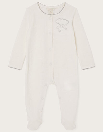 Newborn Cloud Sleepsuit, Ivory (IVORY), large