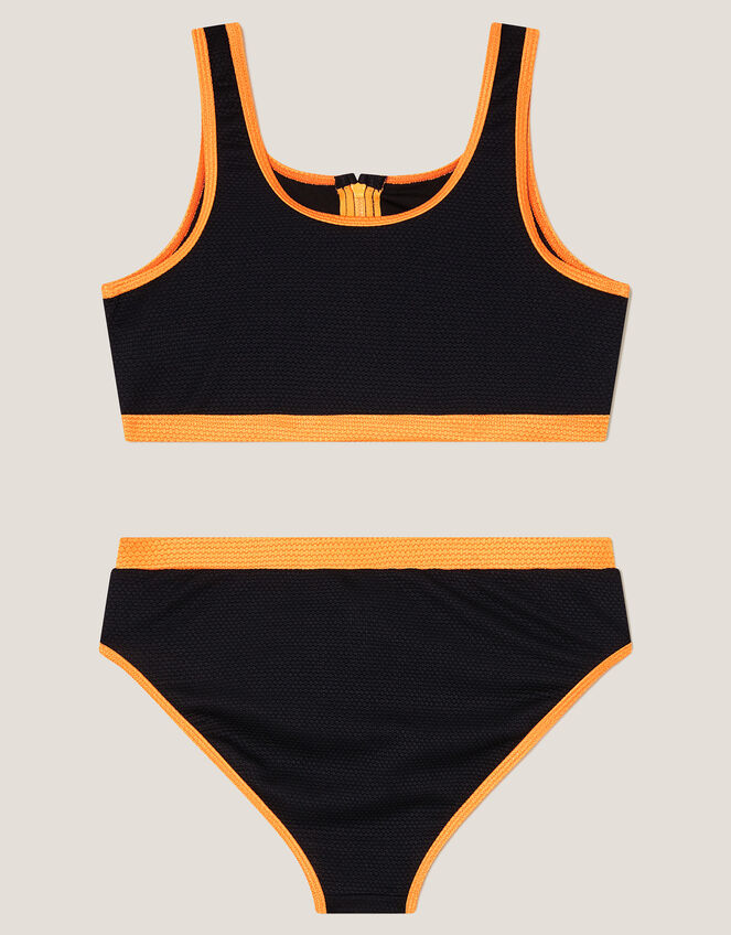 Sporty Bralette Bikini Set, Black (BLACK), large