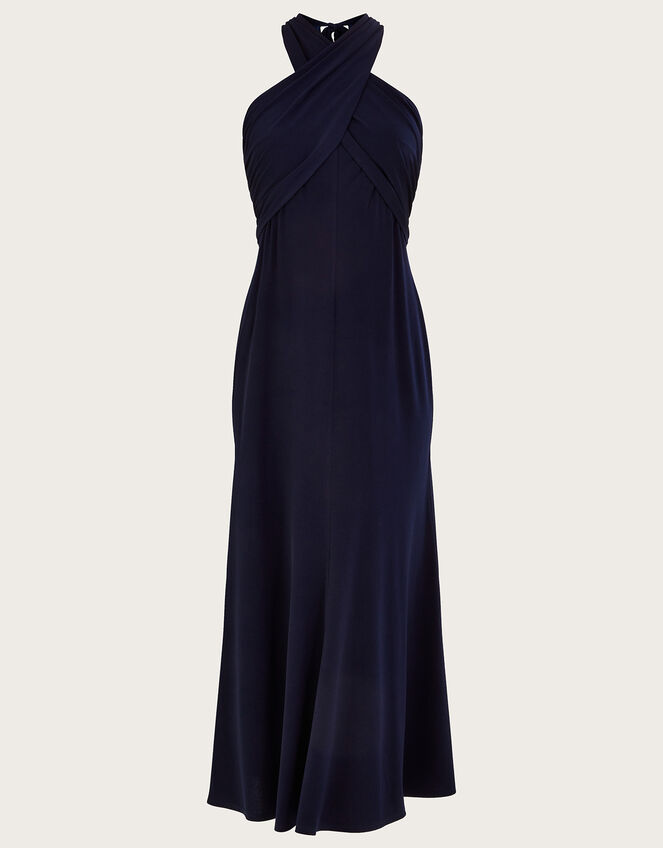 Clo Crossover Maxi Dress, Blue (NAVY), large