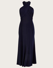 Clo Crossover Maxi Dress, Blue (NAVY), large