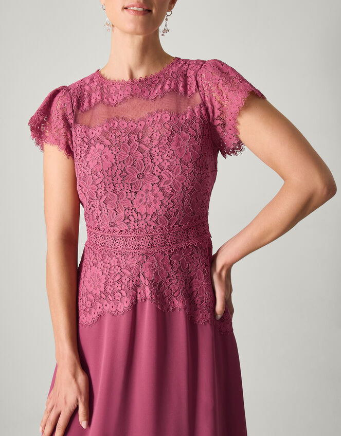 Monike Short Sleeve Lace Bridesmaid Dress