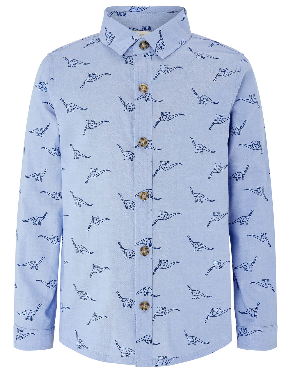 Boys Blue Dinosaur Printed Long Sleeves T-Shirt main image 1