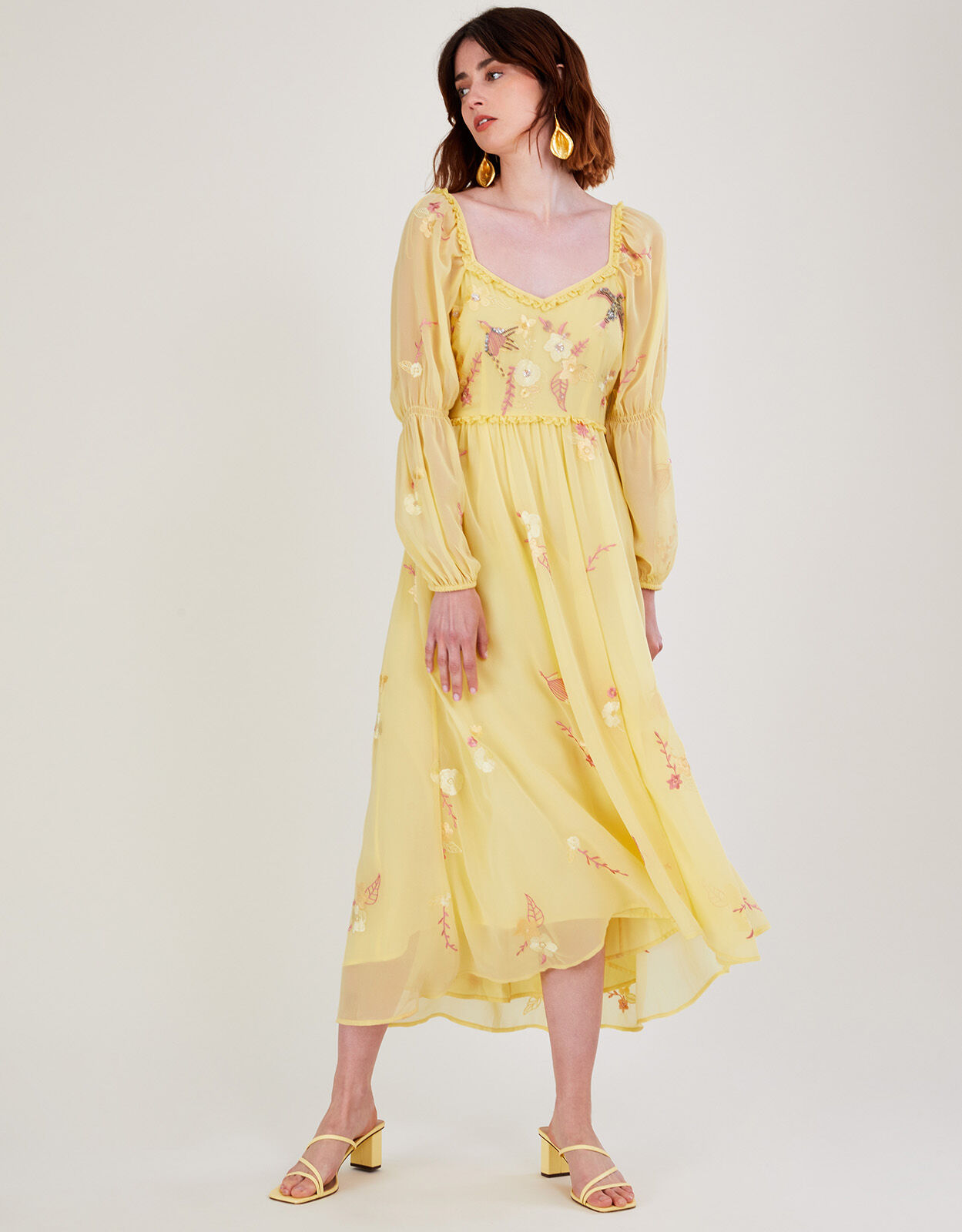 Monsoon mustard dress cheap