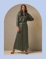 One Hundred Stars Print Darcy Shirt, Green (GREEN), large