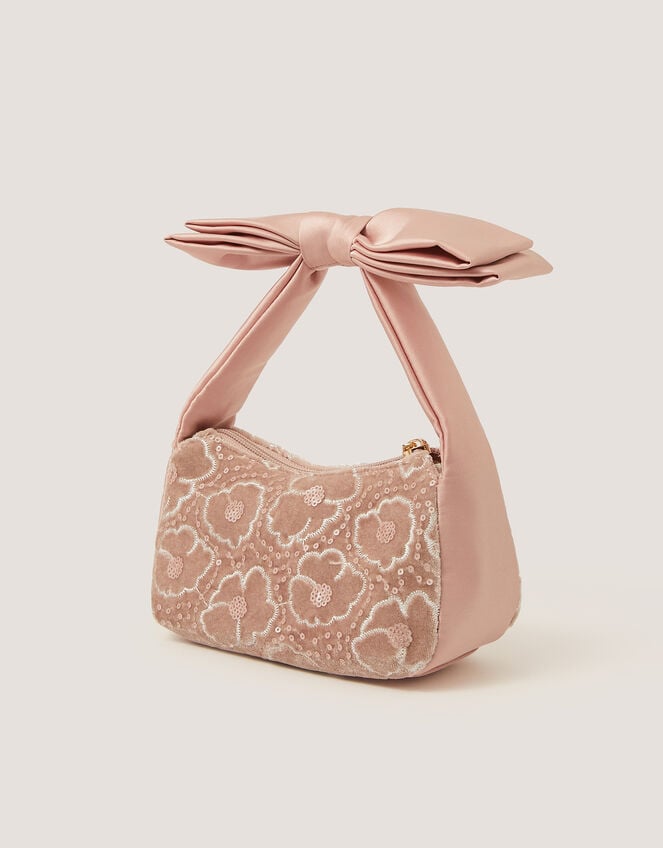 Floral Sequin Velvet Bag, , large