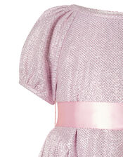 Baby Mercury Shimmer Pleated Dress, Pink (PINK), large