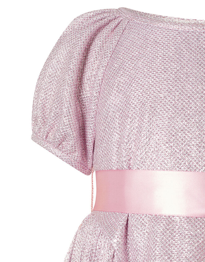 Baby Mercury Shimmer Pleated Dress, Pink (PINK), large