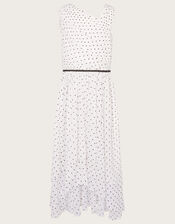 Abigail Polka Dot Prom Dress, Ivory (IVORY), large