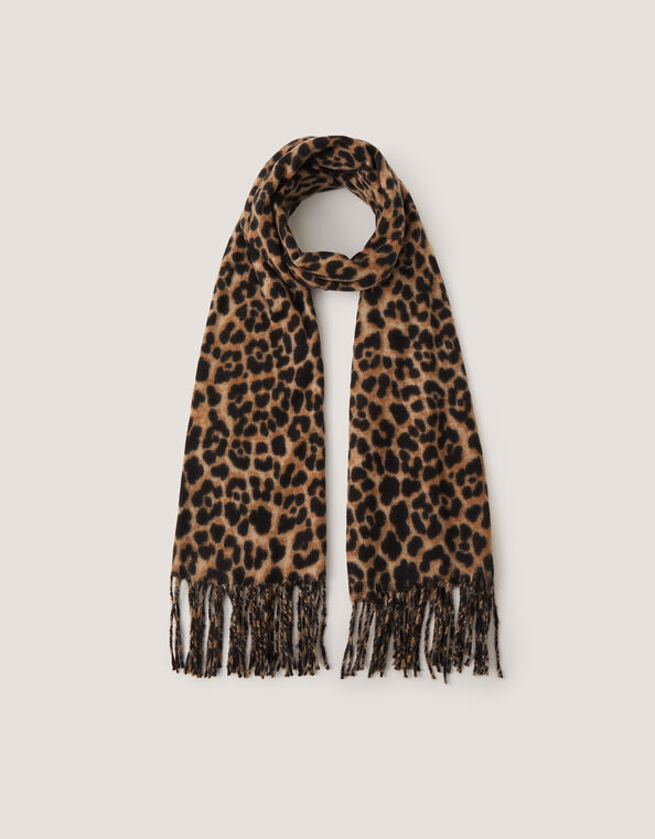Ginny Leopard Print Scarf, , large