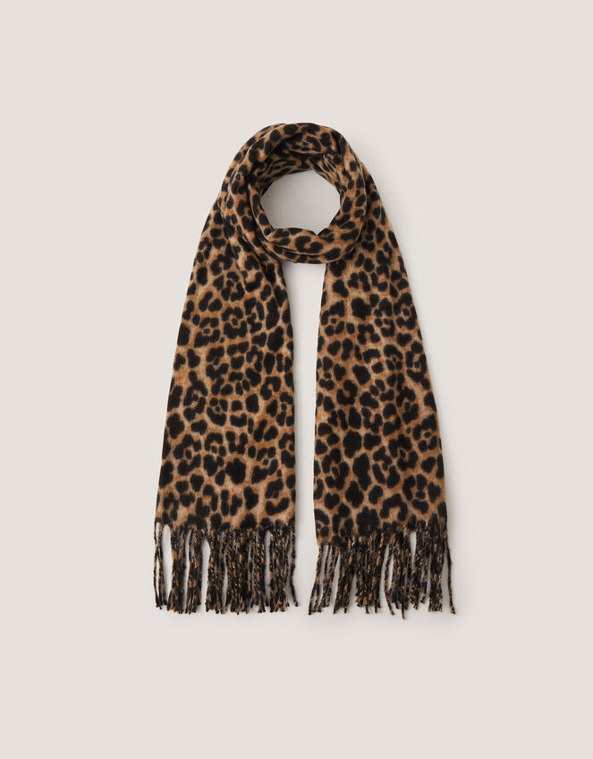 Ginny Leopard Print Scarf, , large