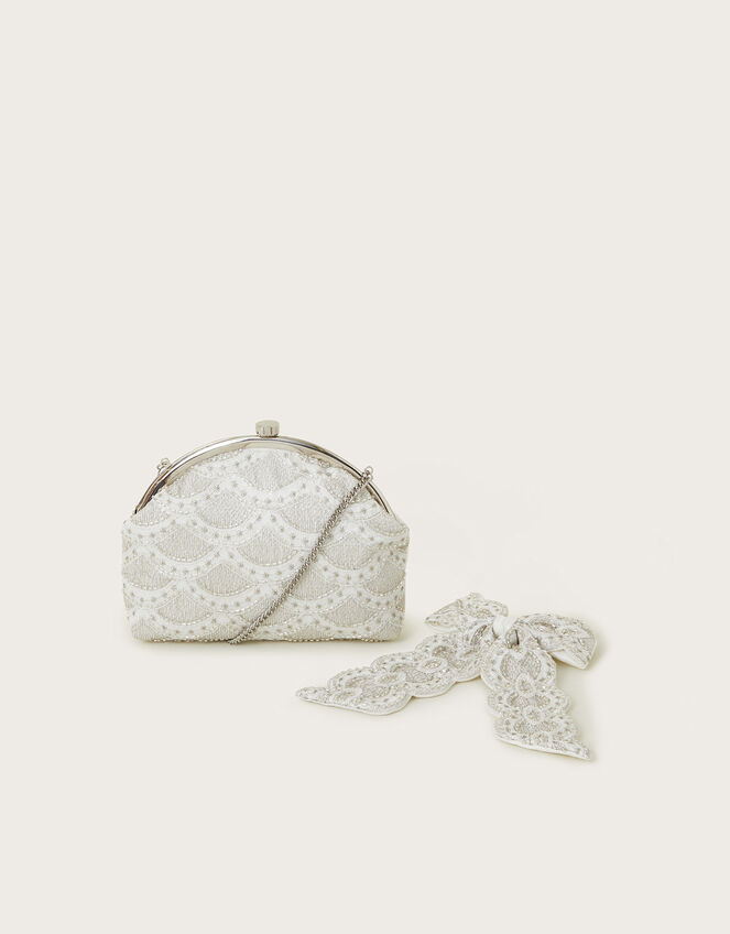 Ella Scallop Bag and Bow Clip Set, , large