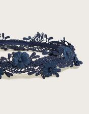 School Lacey Flower Headband, , large