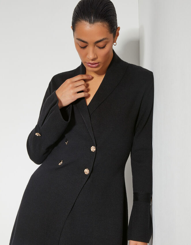 Sia Knit Blazer Dress, Black (BLACK), large