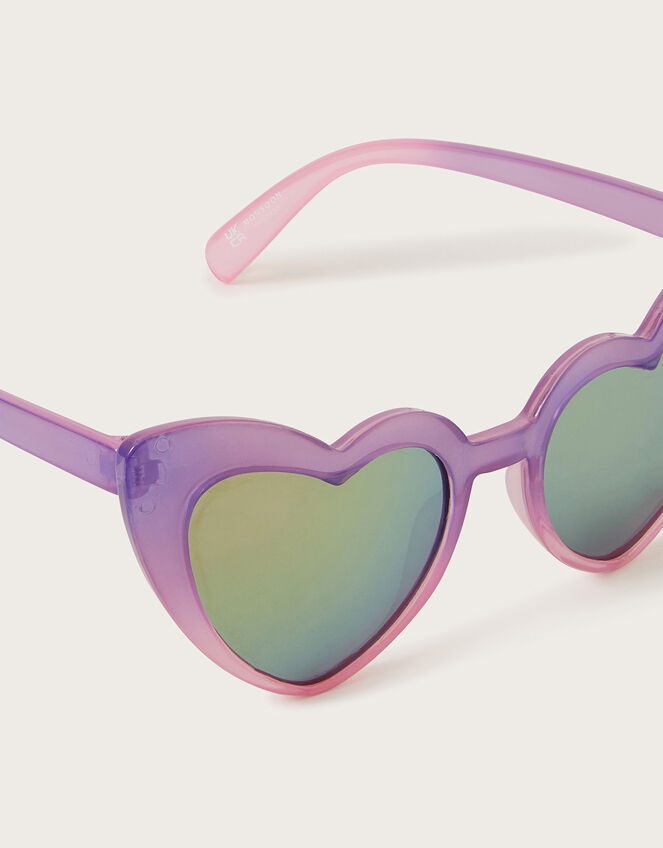 Ombre Heart-Shape Sunglasses, , large