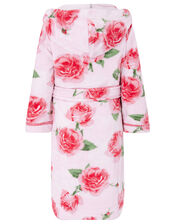 Chunky Rose Print Robe with Recycled Polyester, Pink (PINK), large