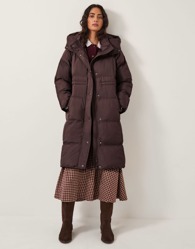 Molly Long Puffer Coat Brown