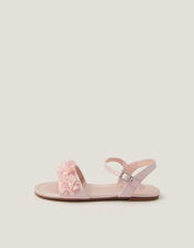 Pearl Flower Sandals, Pink (PINK), large
