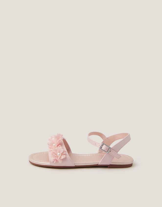 Pearl Flower Sandals, Pink (PINK), large