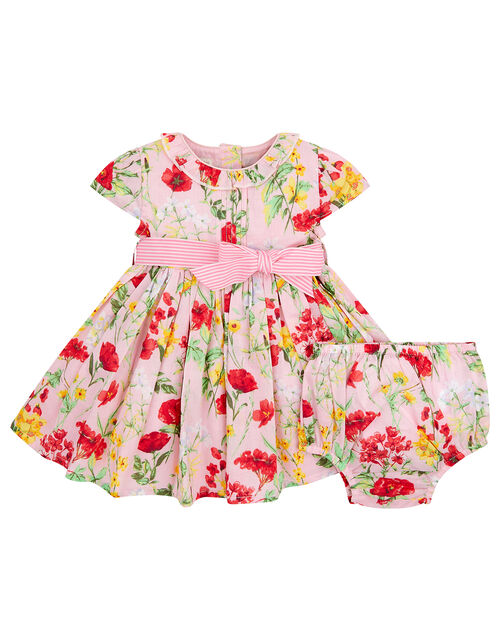 Newborn Baby Poppy Dress Pink Newborn Dresses Monsoon UK.