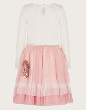 Colour Block Unicorn Disco Dress, Nude (NUDE), large