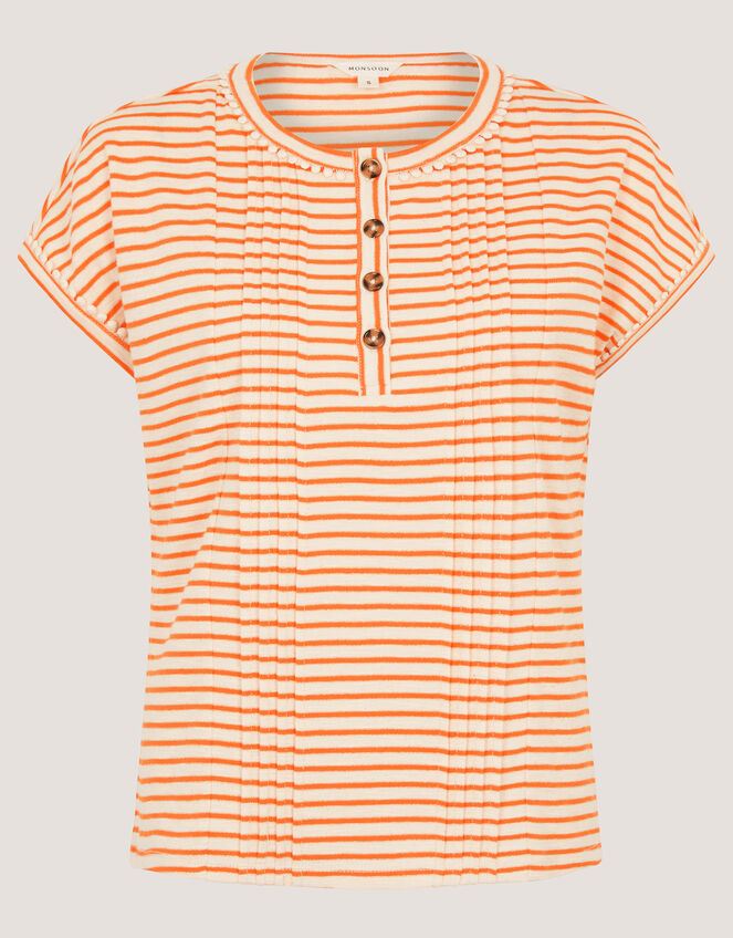 Selena Stripe T-Shirt, Ivory (IVORY), large