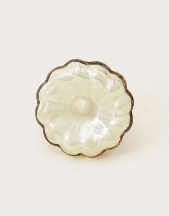 Floral Door Knob, Silver (SILVER), large