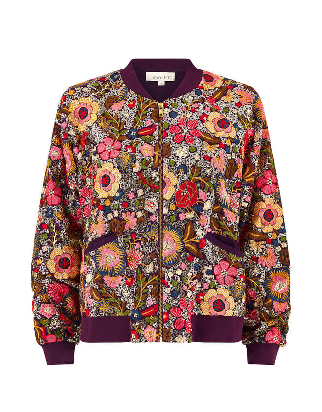 East Rio Sequin Bomber Jacket, Multi (MULTI), large