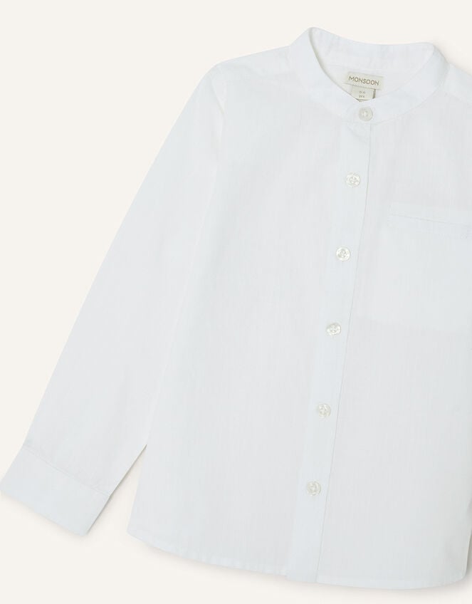 Nehru Shirt, White (WHITE), large