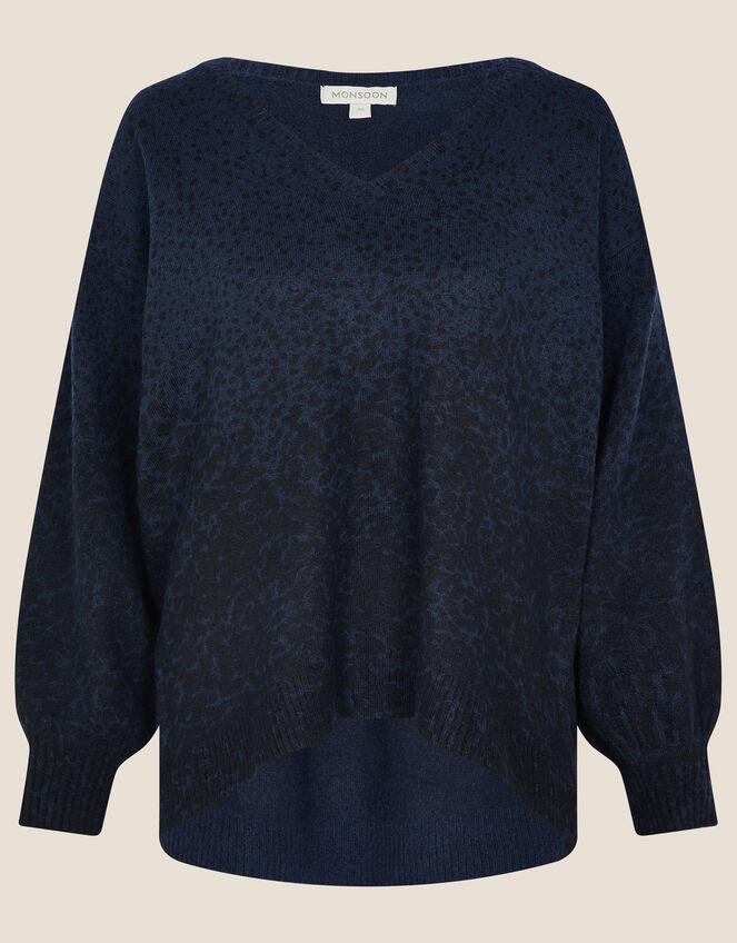 Oui Sand and Lime Animal Printed Jumper 73216 0909 main image 1