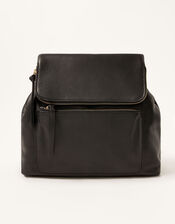 Multi-Zip Leather Backpack, , large