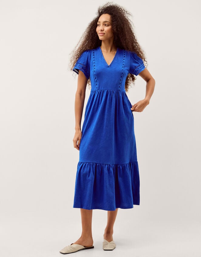 Tanitha Lace Jersey Maxi Dress, Blue (COBALT), large