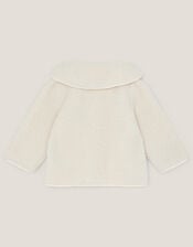 Baby Embroidered Faux Shearling Fleece Jacket, Cream (CREAM), large