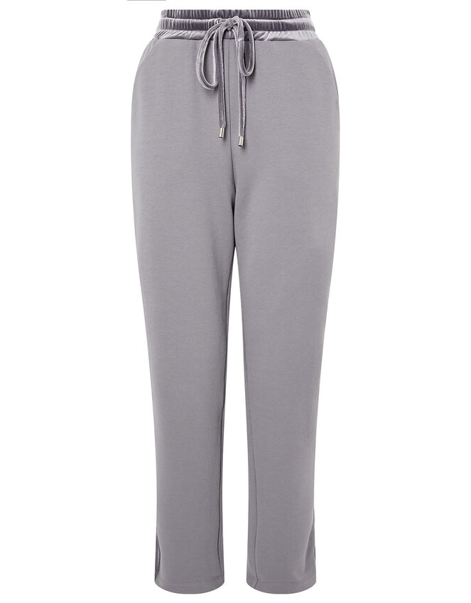 LOUNGE Laurie Velour Trim Joggers, Grey (GREY), large