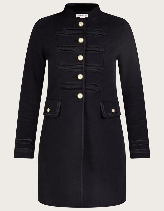 Longline Military Jacket Black Women's Jackets Monsoon UK.