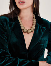 Beaded Tassel Detail Necklace, , large