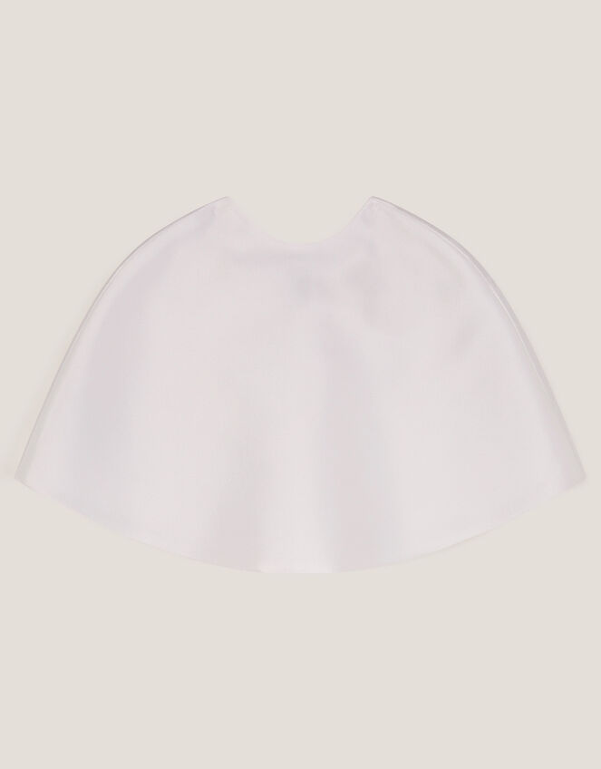 Duchess Bow Twill Cape, Ivory (IVORY), large
