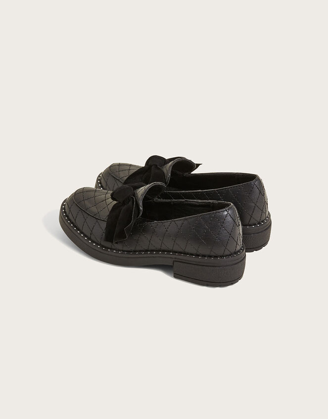 Bow Detail Loafers, Black (BLACK), large