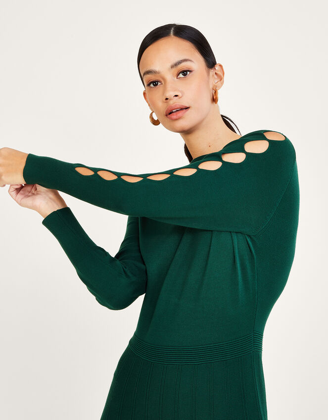 Twist Cut-Out Detail Maxi Dress, Green (GREEN), large