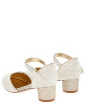 Metallic Jacquard Jazz Heels, Ivory (IVORY), large