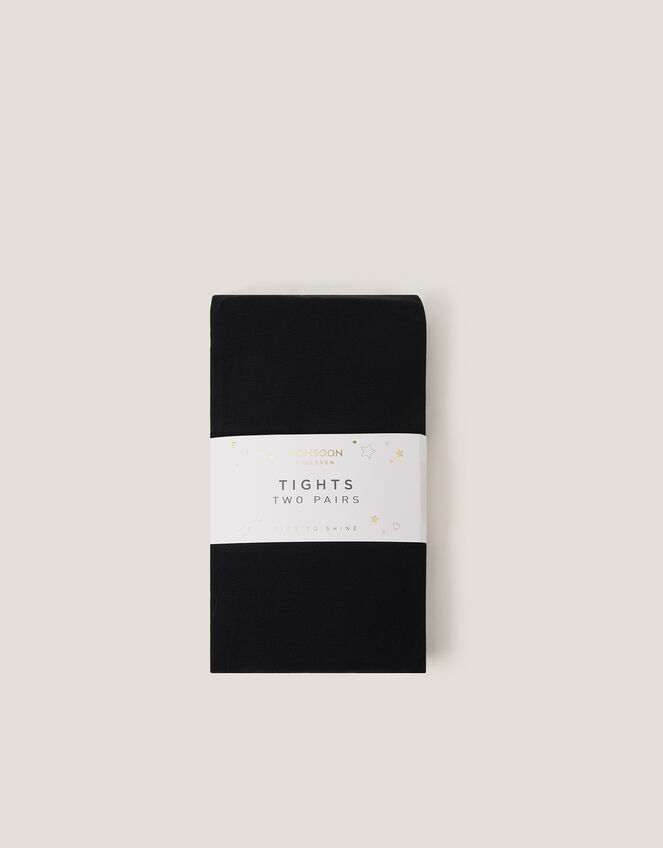 2-Pack 40 Denier Tights, Black (BLACK), large