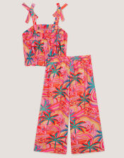 Tropical Swirl Tank Top & Trousers Set, Orange (ORANGE), large