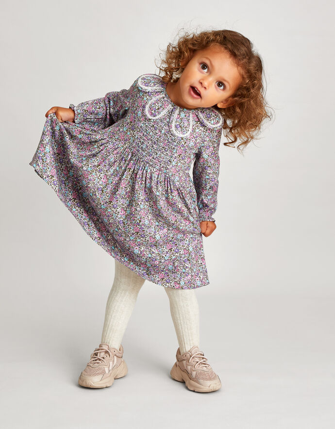 Babyhug Sleeveless Ethnic Dress  - Purple Orange