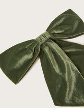 Velvet Bow Hair Clip, , large