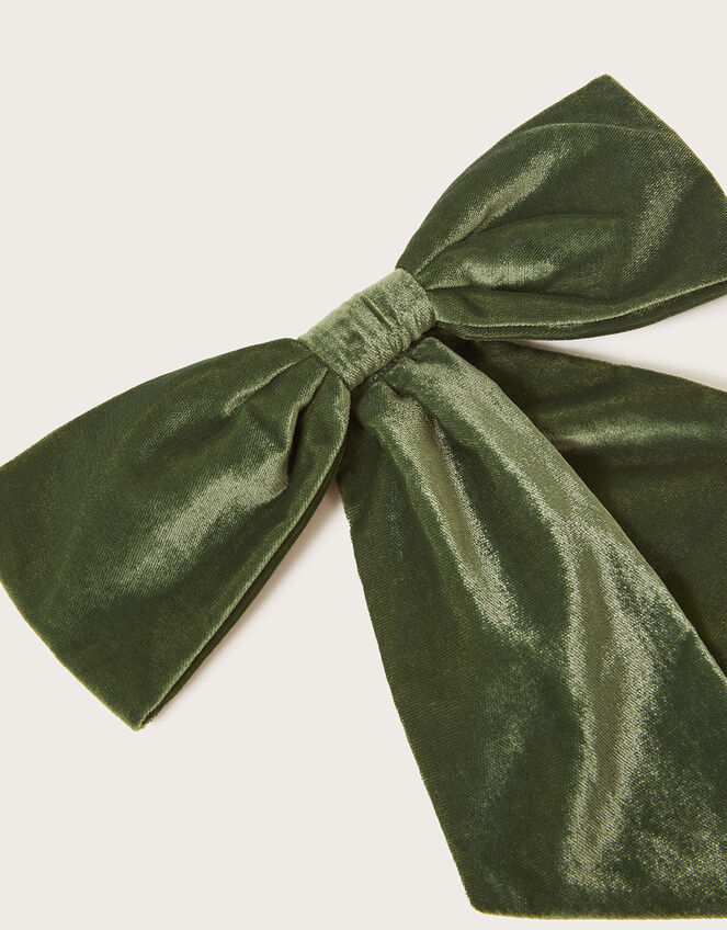 Velvet Bow Hair Clip, , large
